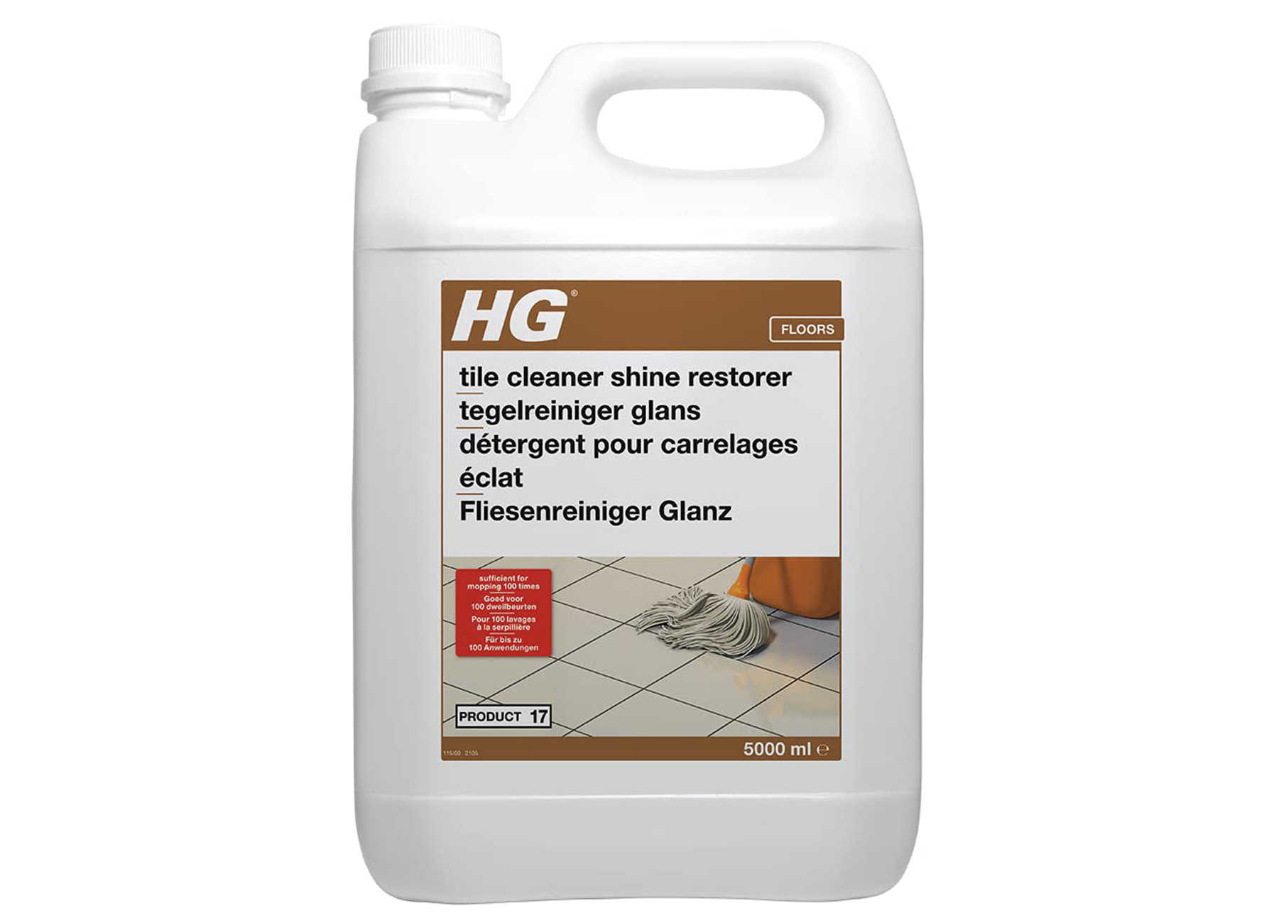 HG DETERGENT RESTAURATEUR D''ECLAT POUR CARRELAGES 5L