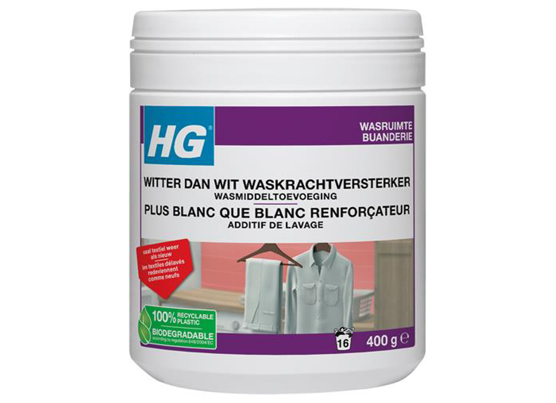 HG PLUS BLANC QUE BLANC ADDITIF RENFORCATEUR DE LAVAGE 400G