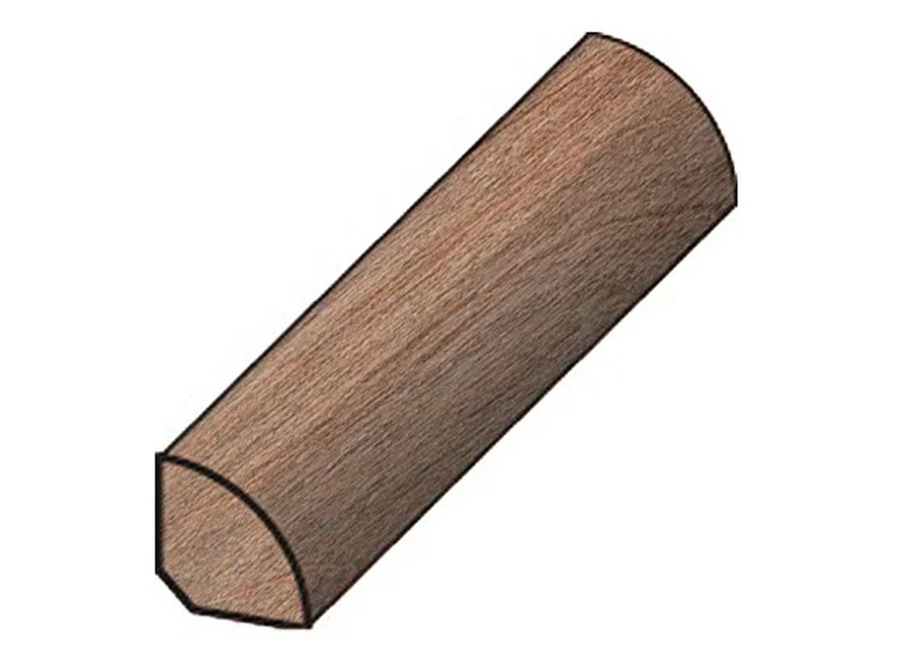 JEWE KWARTRONDE LAT HARDHOUT 11X11MM L=240