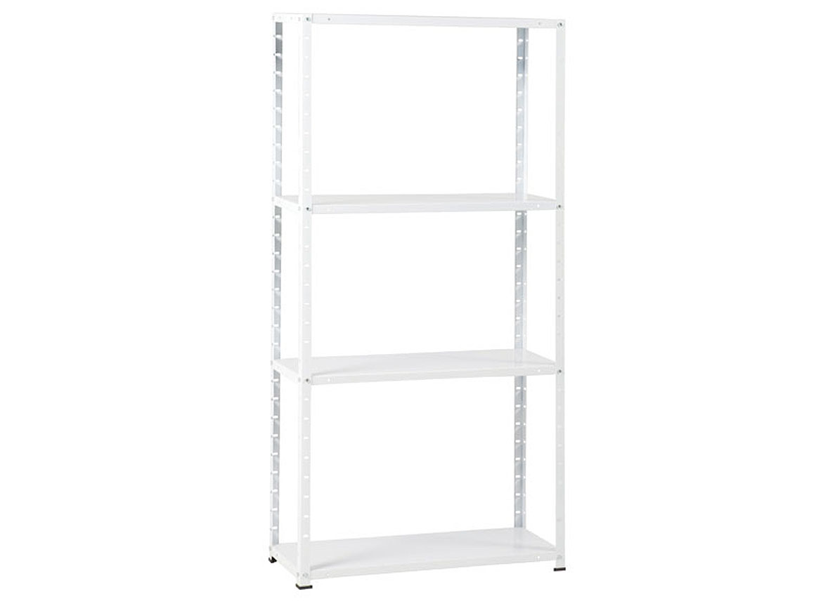 ETAGERE EN METAL 150X75X30CM - 4 TABLETTES - BLANC