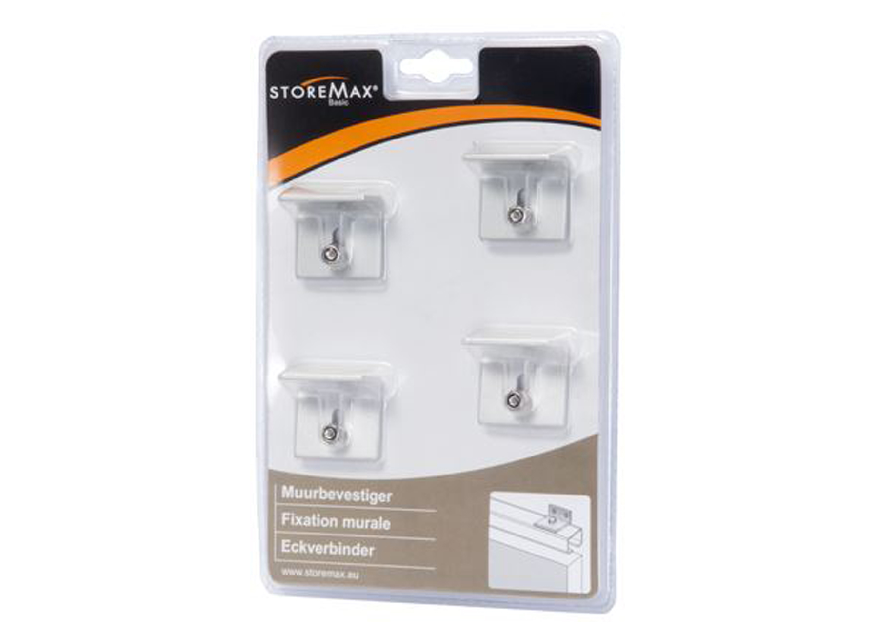 STOREMAX FIXATION MURALE 4 PIECES