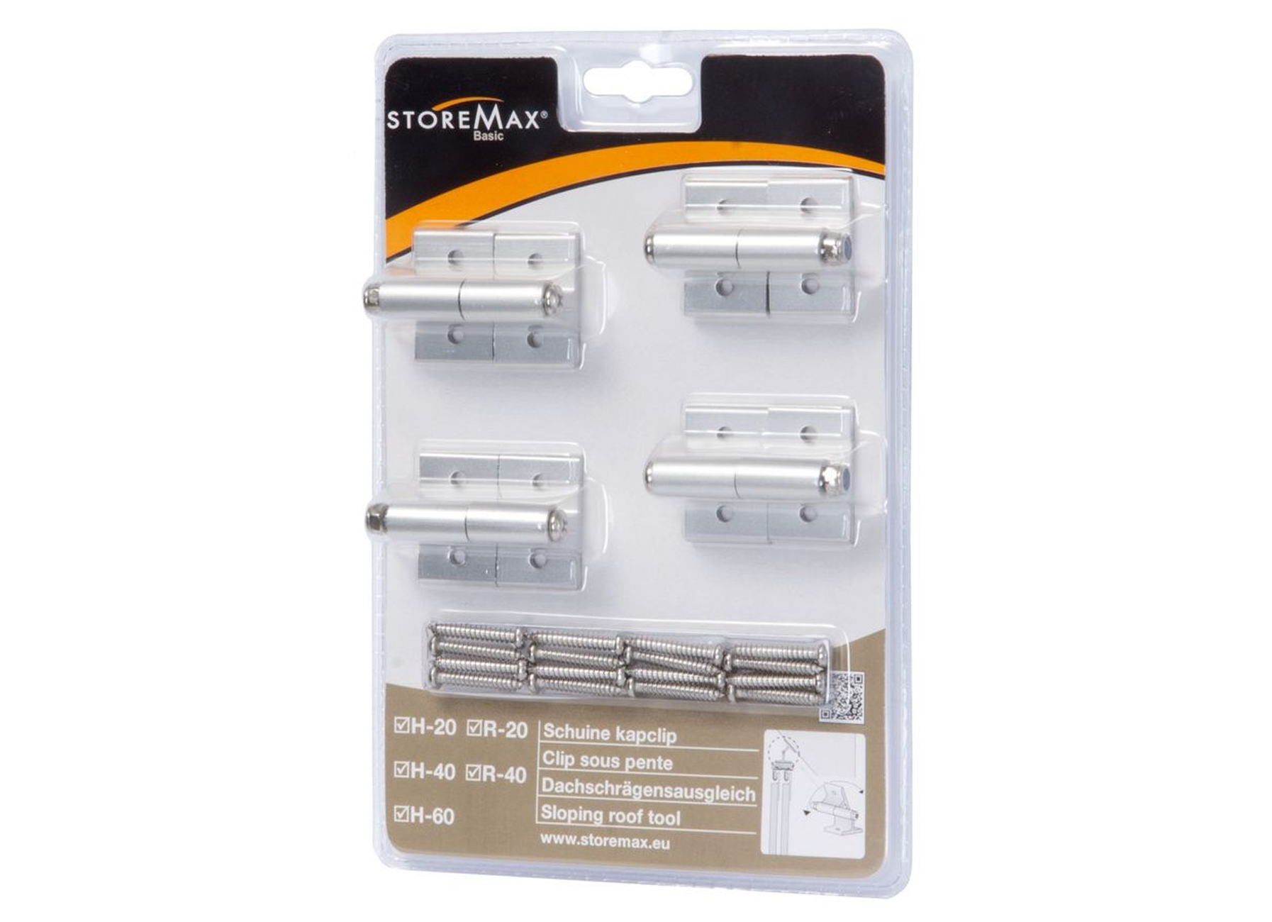 STOREMAX CLIP SOUS PENTE 4 PIECES