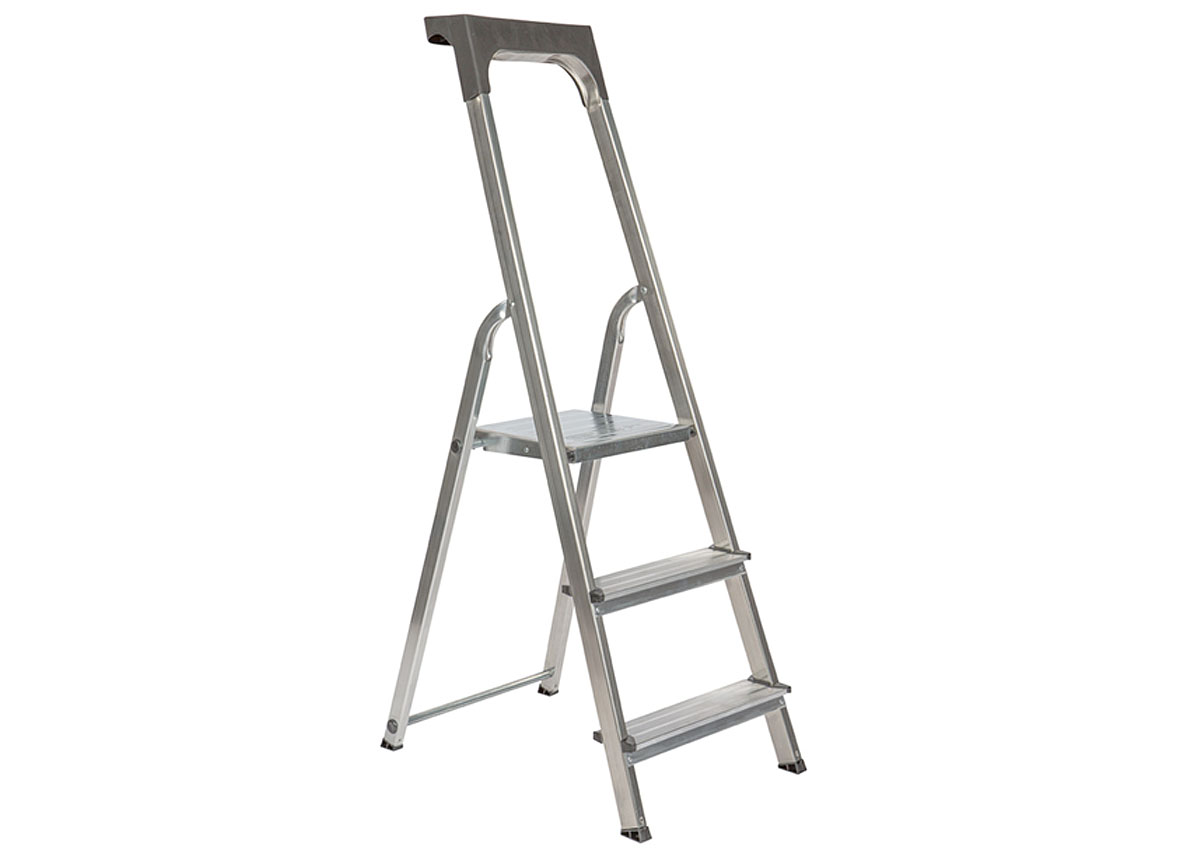 TRAPLADDER ALUMINIUM EUROSTEP 3 TREDEN