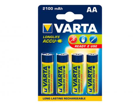 VARTA LONGLIFE ACCU RECHARGEABLE PENLITE AA 4-PACK 2100MAH