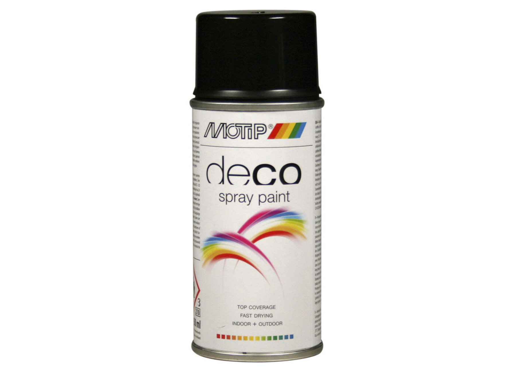 MOTIP SPRAY HOOGGLANS LAK ZWART RAL9005 150ML