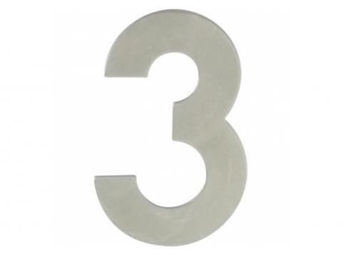 CHIFFRE MAISON INOX 120 MM - 3