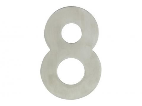 CHIFFRE MAISON INOX 120 MM - 8