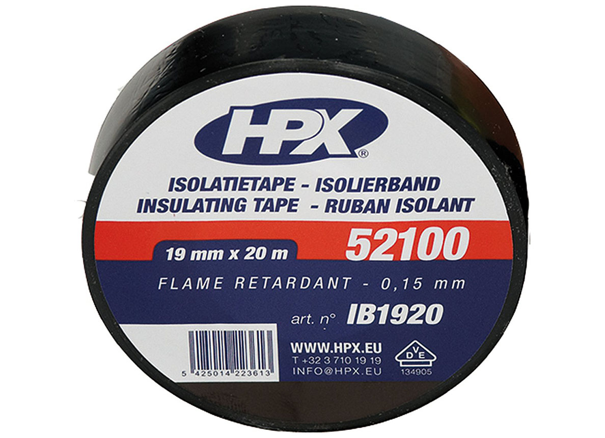 HPX ISOLATIETAPE ZWART 19MM X 20M