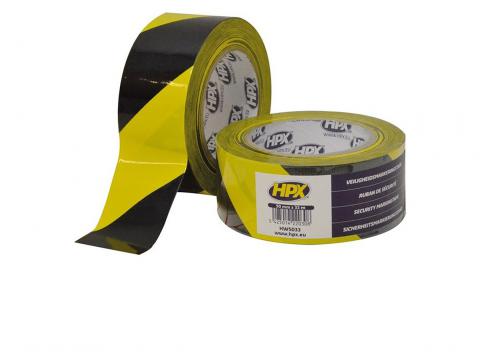 HPX VEILIGHEIDSMARKERINGTAPE GEEL/ZWART 33MMX50M