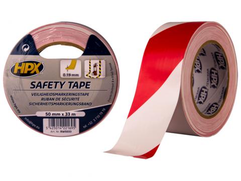 HPX RUBAN DE SECURITE BLANC/ROUGE 33MMX50M