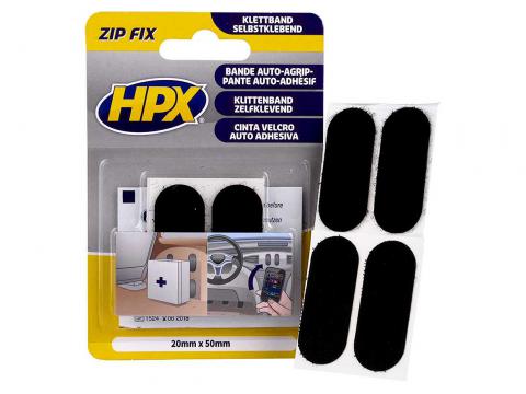 HPX ZIP FIX VELCRO AUTOCOLLANT PADS 20MM X 50M