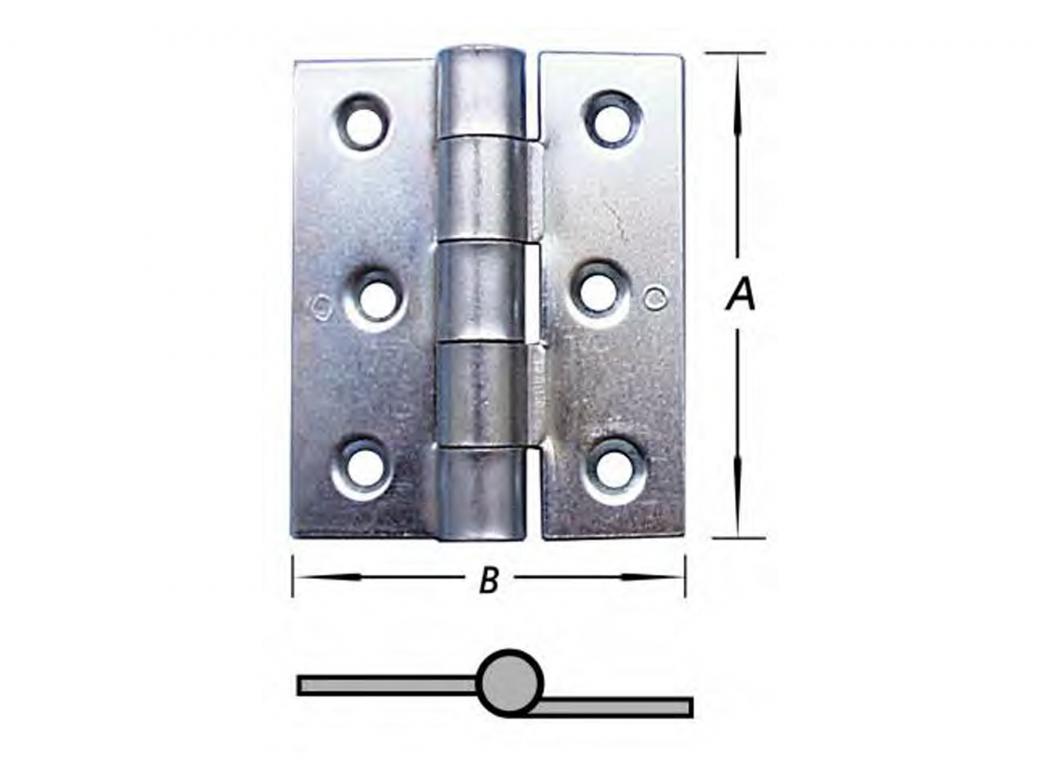 BRIKETSCHARNIEREN VERZINKT 61MM 2 STUKS