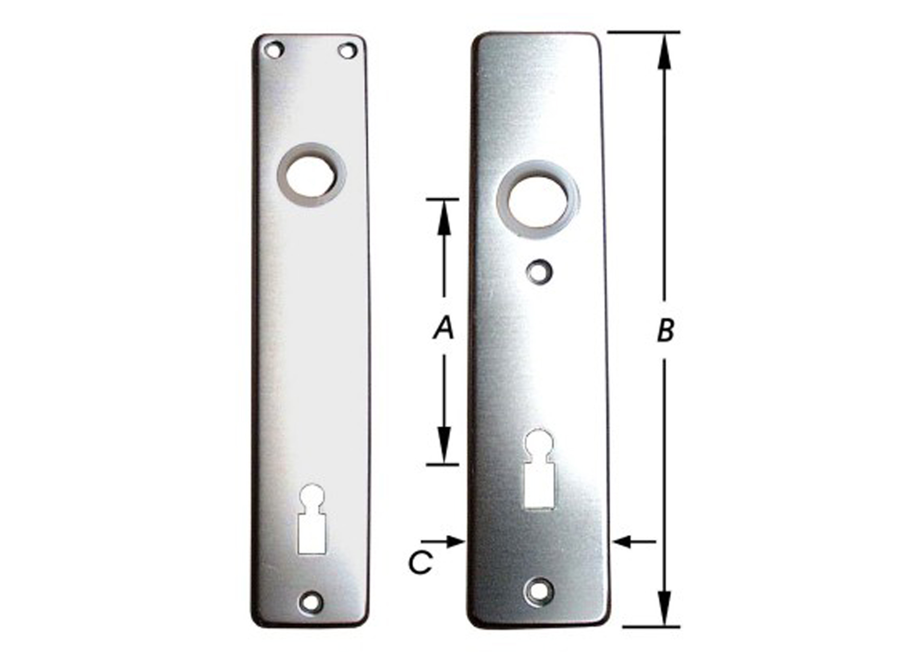 DEURKRUKPLAAT BAARDSLEUTELGAT ALU F1 85X210MM 2 STUKS