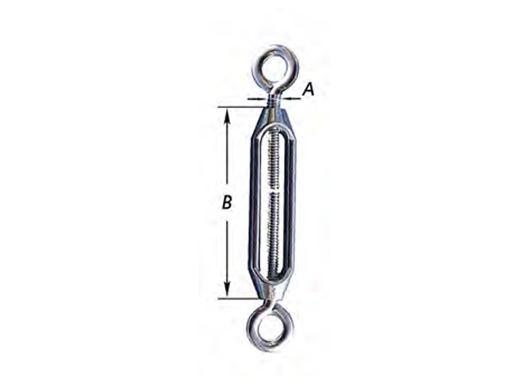 TENDEURS A LANTERNE AVEC 2 OEILLETS ZINGUE 3/16''