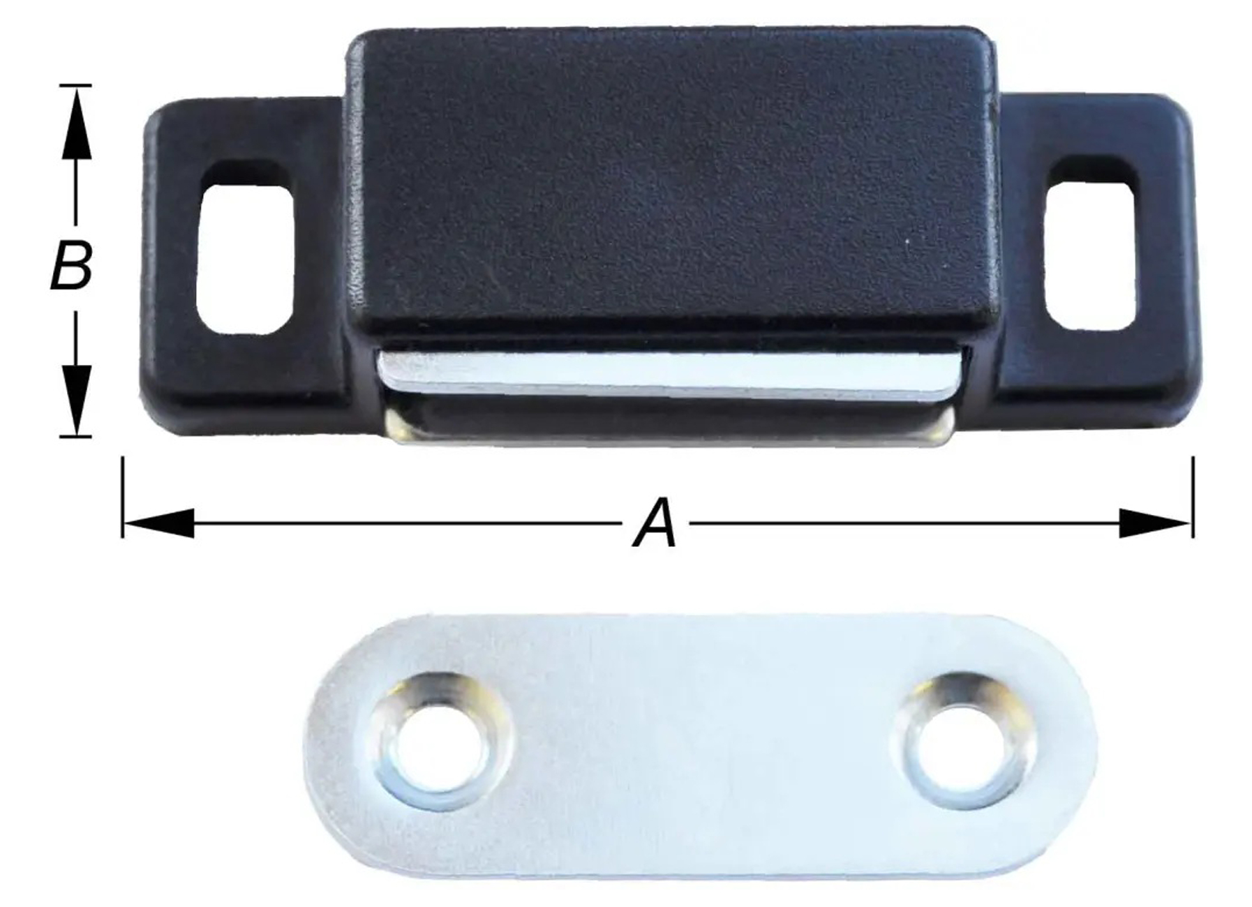 MAGNETISCHE SLUITING BRUIN 2 GATEN 4KG 2 STUKS