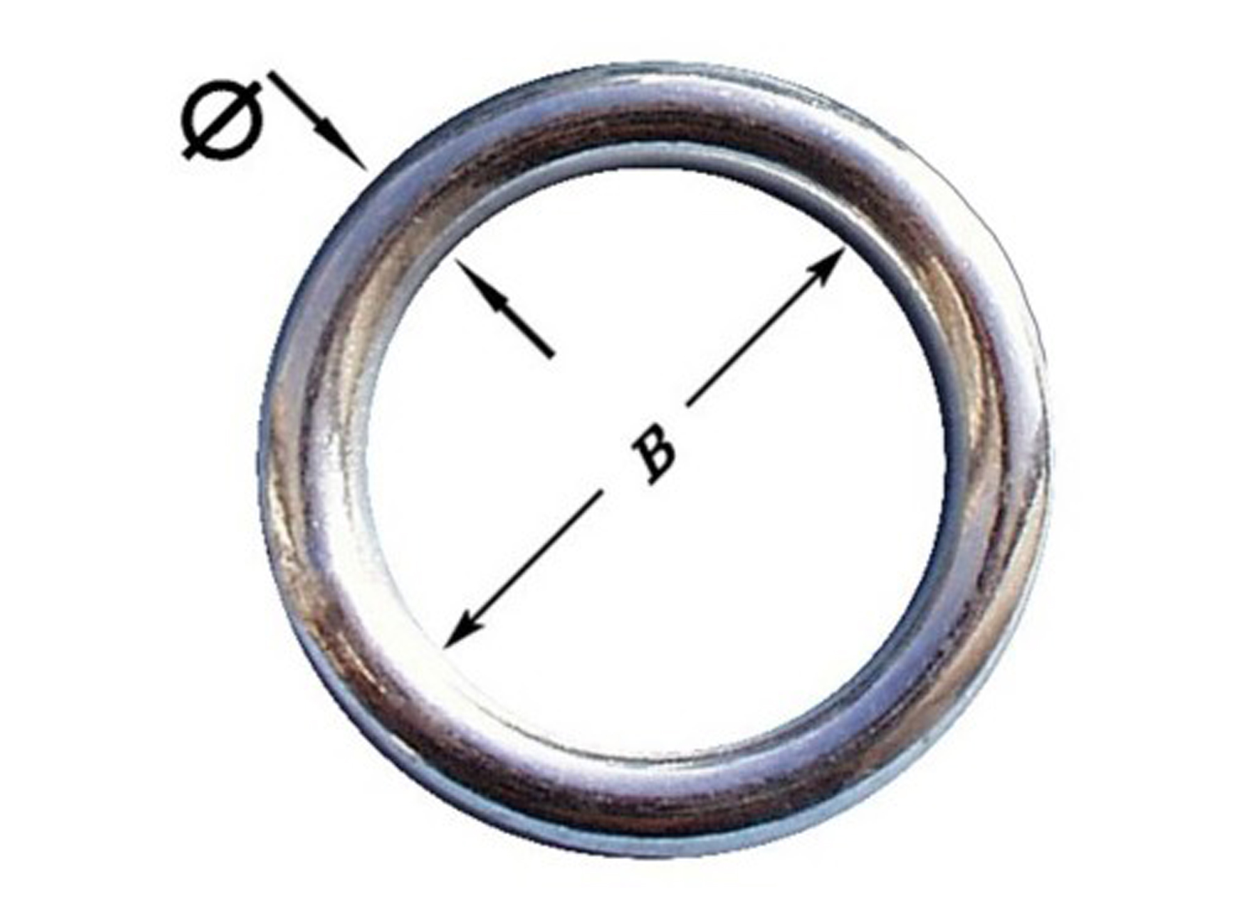 ANNEAUX RONDS ZINGUES Ø4X25MM 2 PIECES