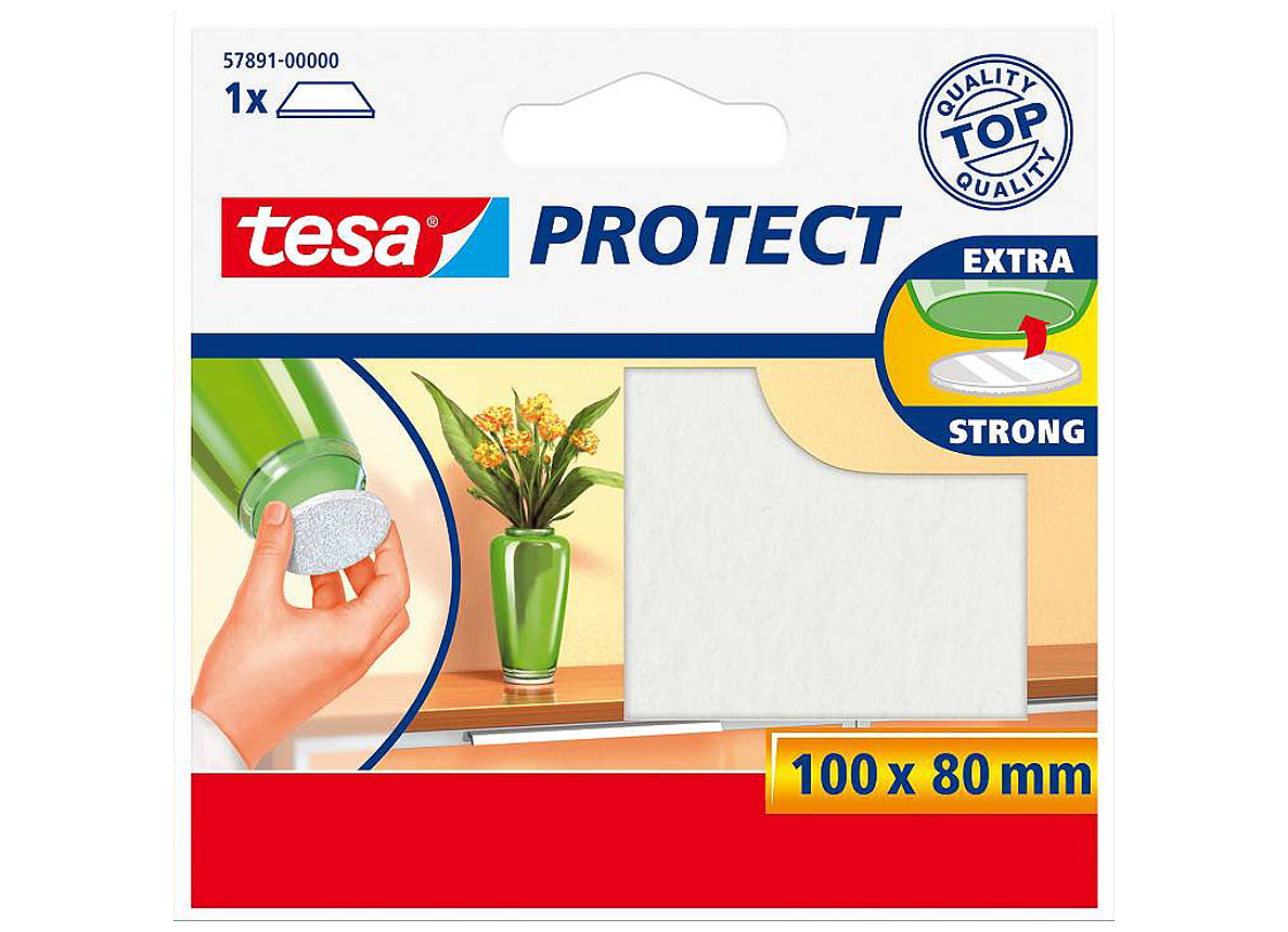 TESA PROTECT FEUTRE DE PROTECTION BLANC 100MMX80MM