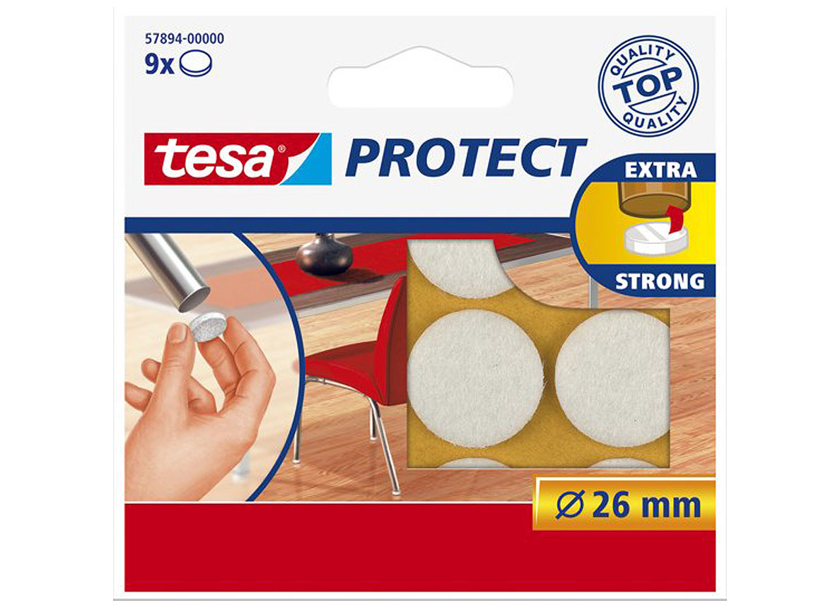 TESA PROTECT BESCHERMVILT WIT 26DIA