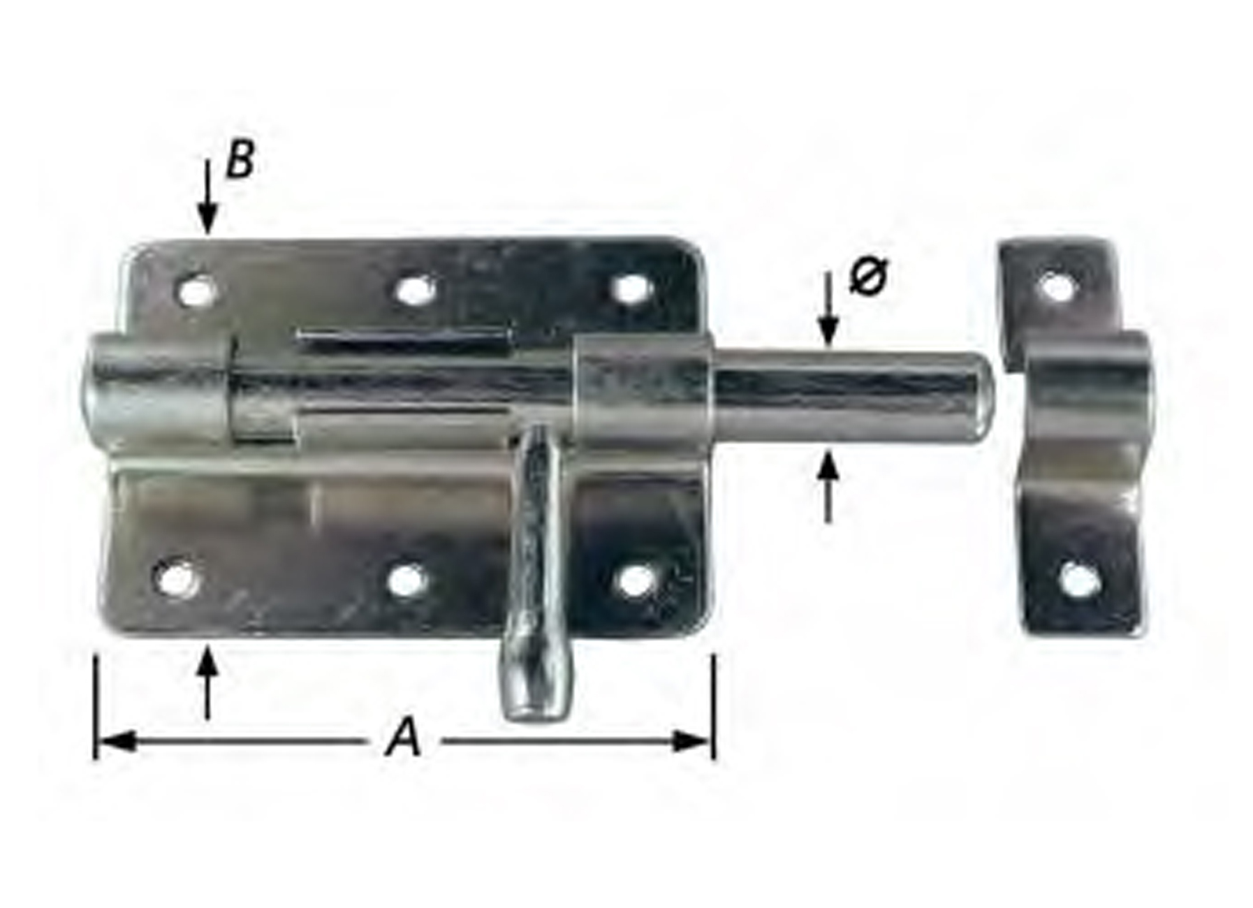 BOX-GRENDEL VERZINKT 120X13MM