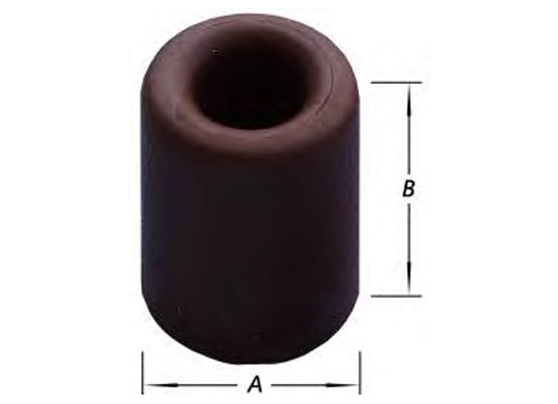 DEURSTOP THERMOPLASTISCH RUBBER BRUIN Ø30X24MM