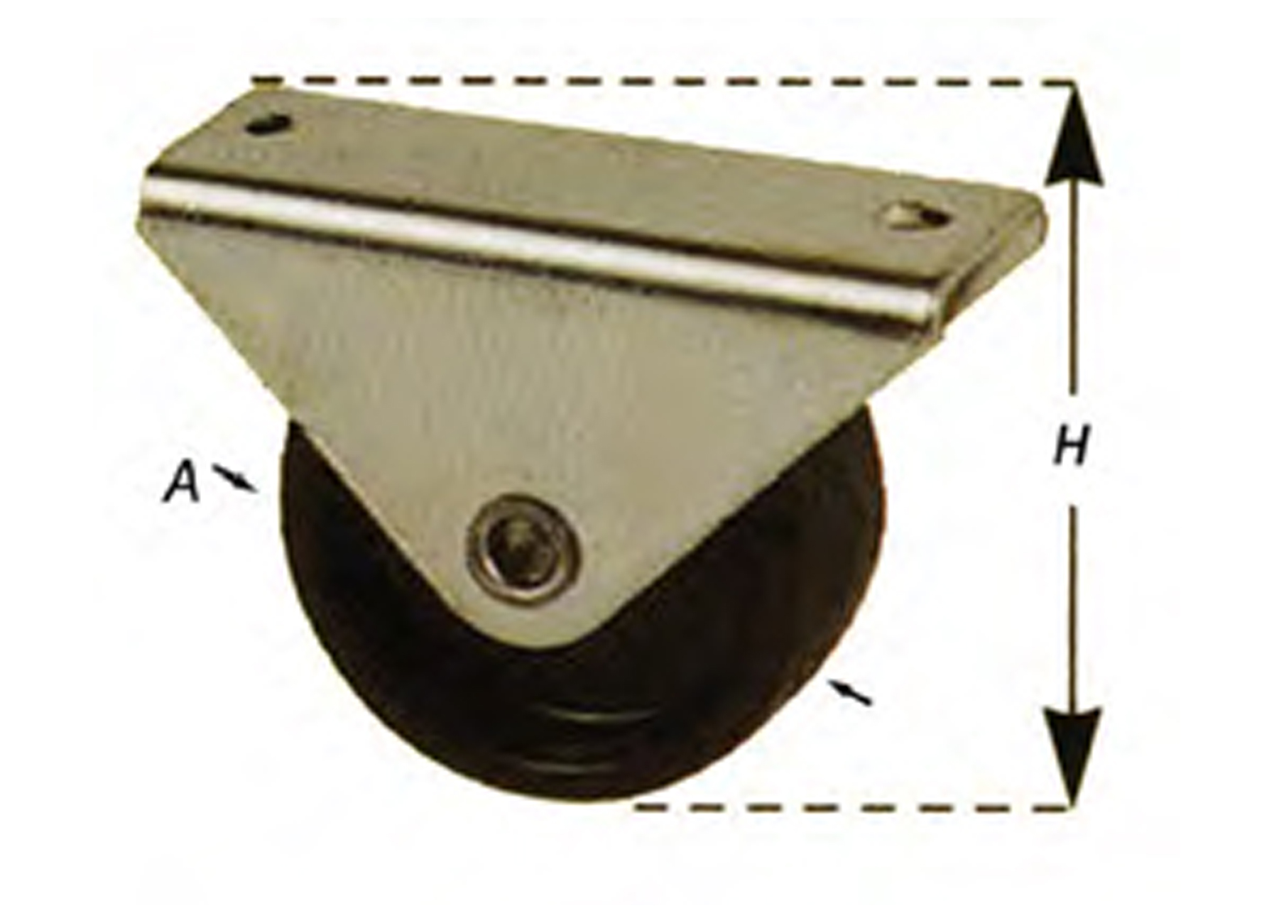 ROULETTE POUR DIVAN POLYAMIDE MONTURE FIXE 15MM