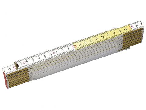MESURE PLIANTE BOIS 2M - 15MM JAUNE/BLANC