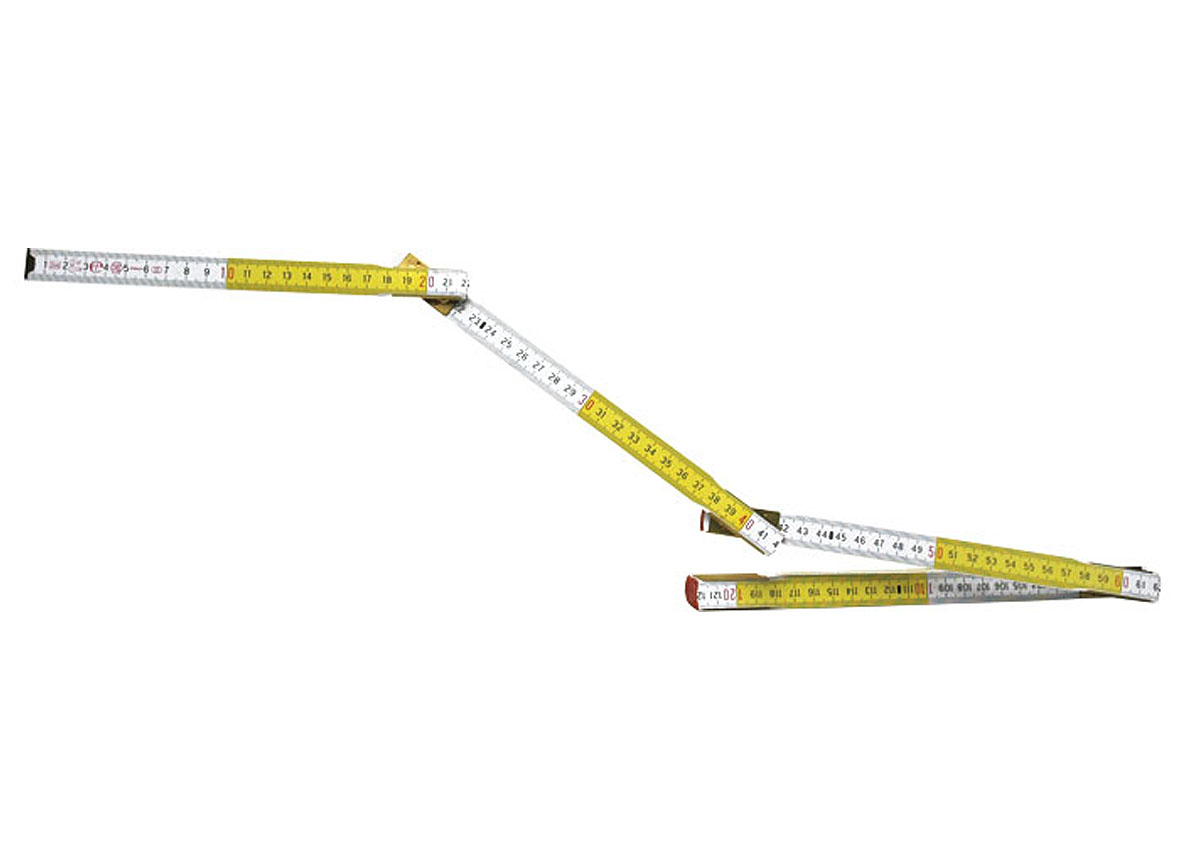 MESURE PLIANTE BOIS 2M - 15MM JAUNE/BLANC