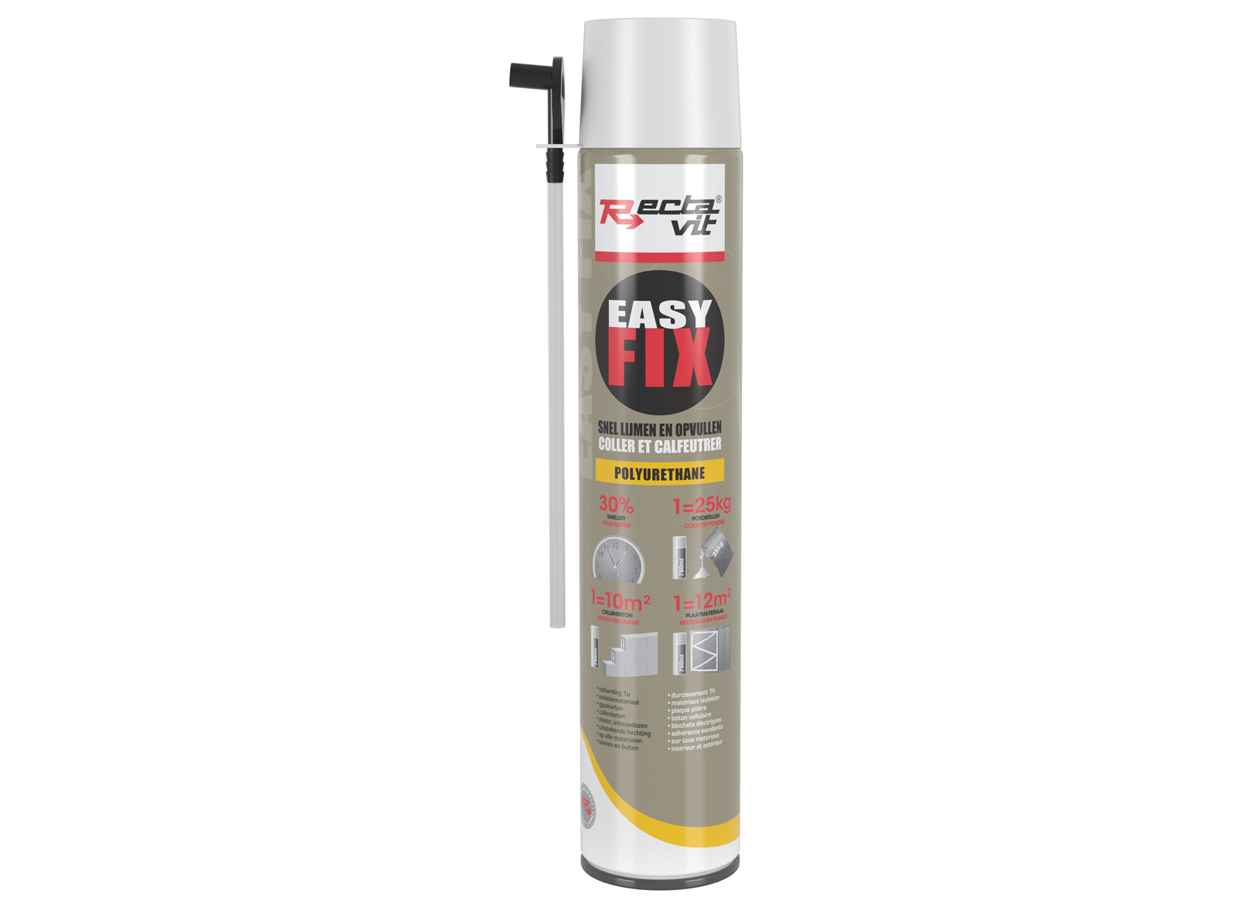 POLYURETHAANLIJM EASY FIX MANUEEL 750ML