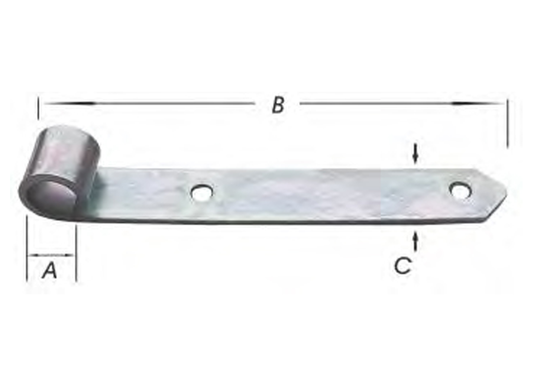 PENTURE DE VOLET SIMPLE ZINGUE 18X300MM