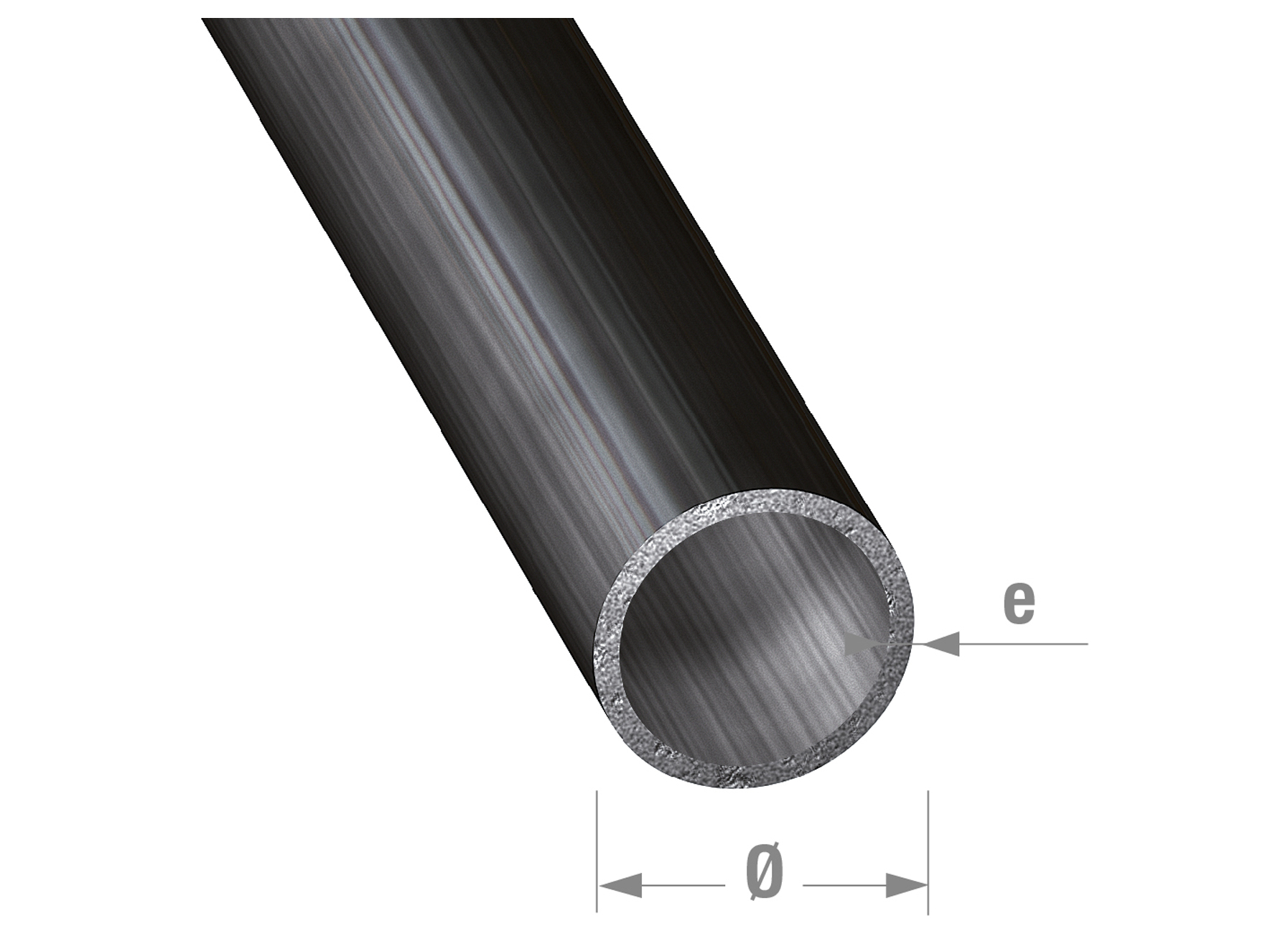 TUBE RONDE ACIER LAMINE A FROID 16X1MM 1M