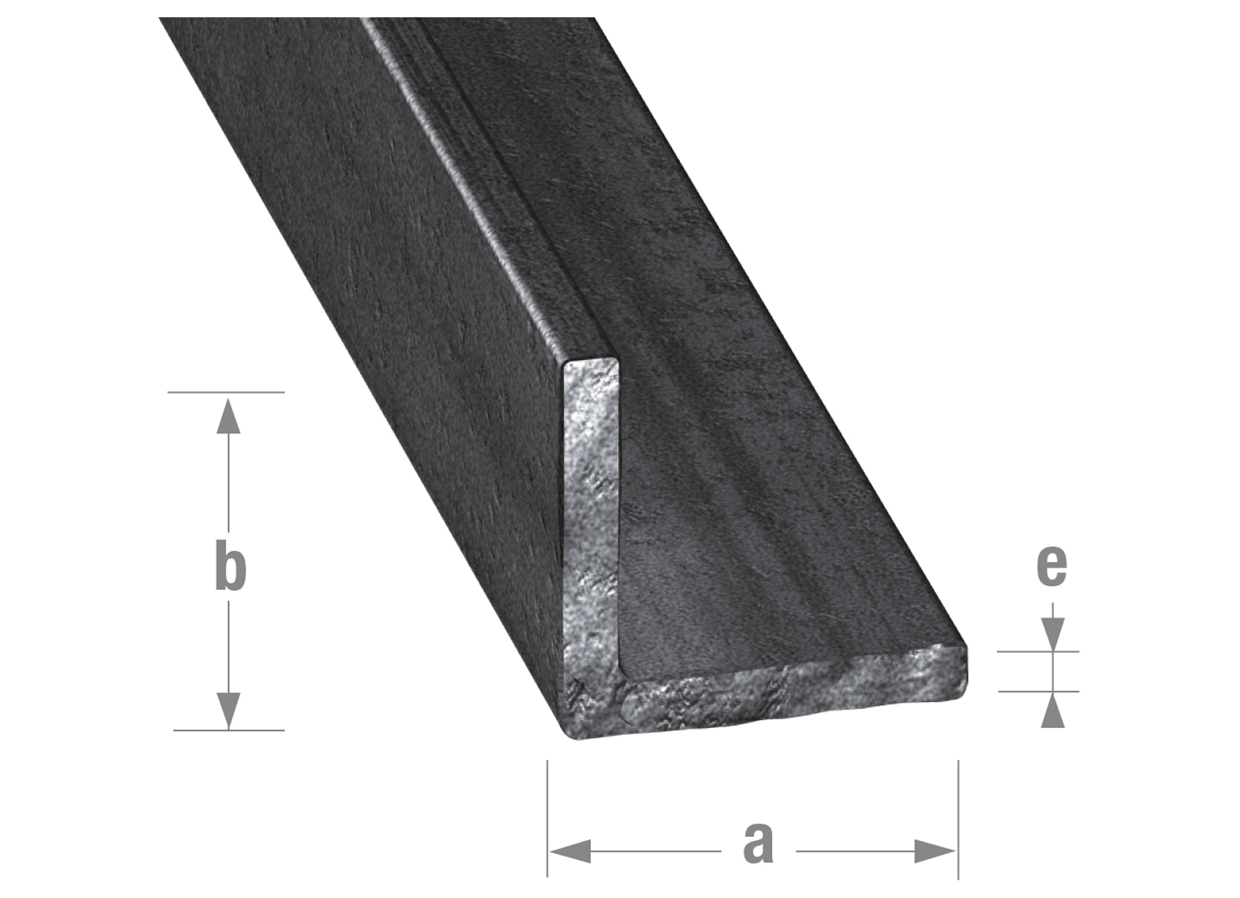 CORNIERE ACIER LAMINE A CHAUD 30X30X3MM 2M