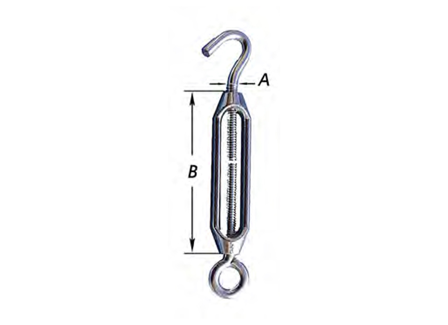 TENDEURS A LANTERNE AVEC CHROCHET OEILLET ZINGUE 3/8''