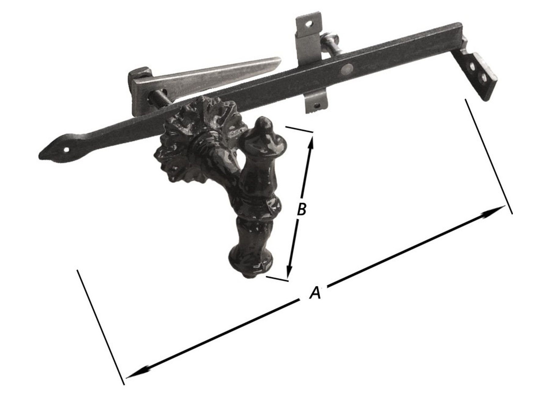 Hefklinkstel Model Vlaanderen 200mm Grijs Gietijzer