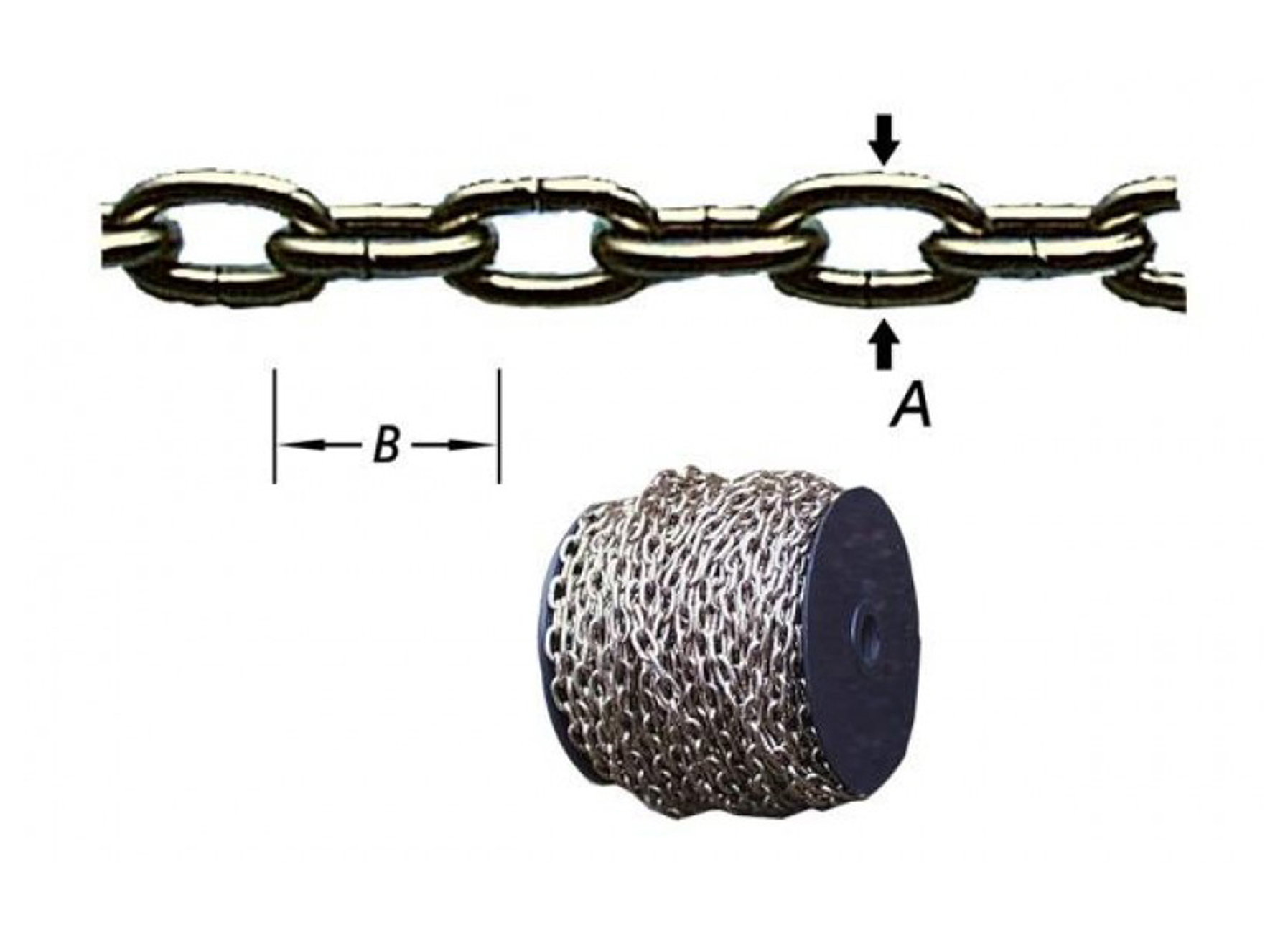 KOEKOEKSKETTING VERMESSINGD 1,7MM (PER M)