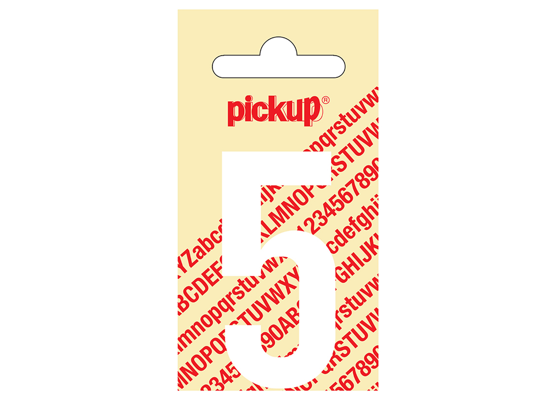 PLAKCIJFER NOBEL 60 MM WIT 5