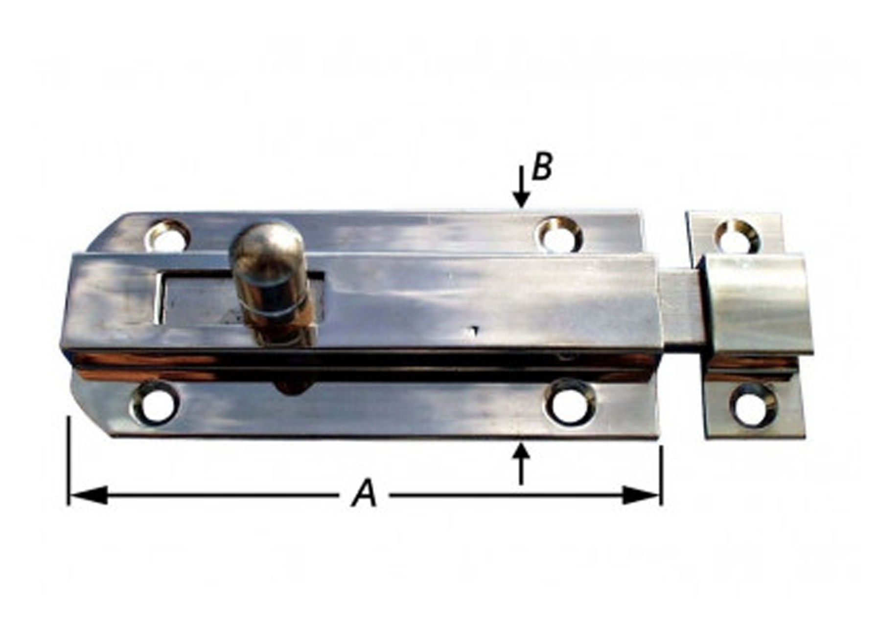 MEUBELSCHUIF MESSING VERCHROOMD 25X40MM