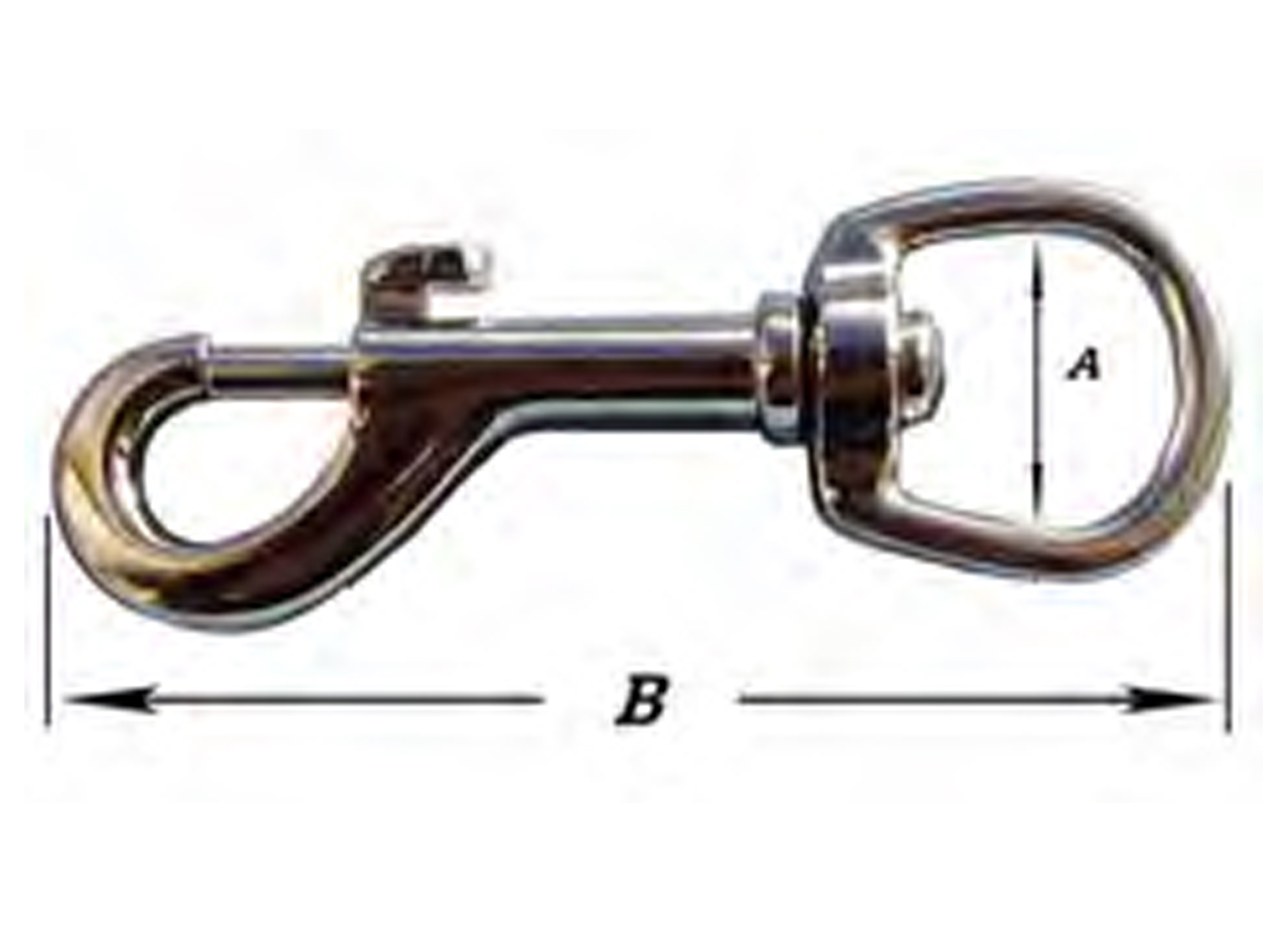 PORTE-MOUSQUETON+BOUTON GLISSIERE NICKELE 22X85MM