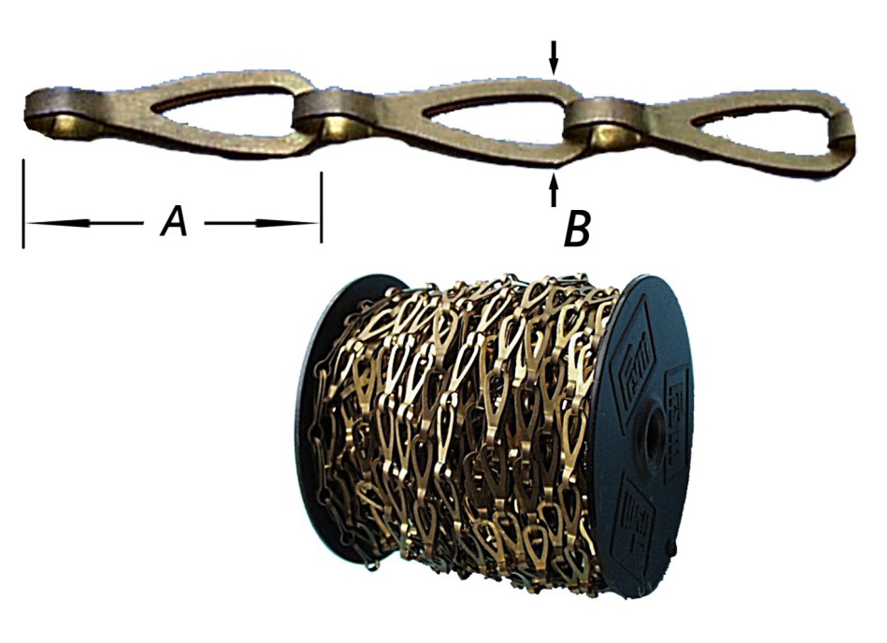 CHAINE PATENT LAITON NICKELE 17MM (PAR M)