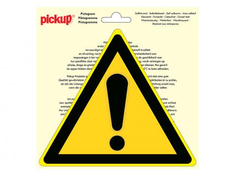 PICTOGRAM DRIEHOEK 20CM GEVAAR