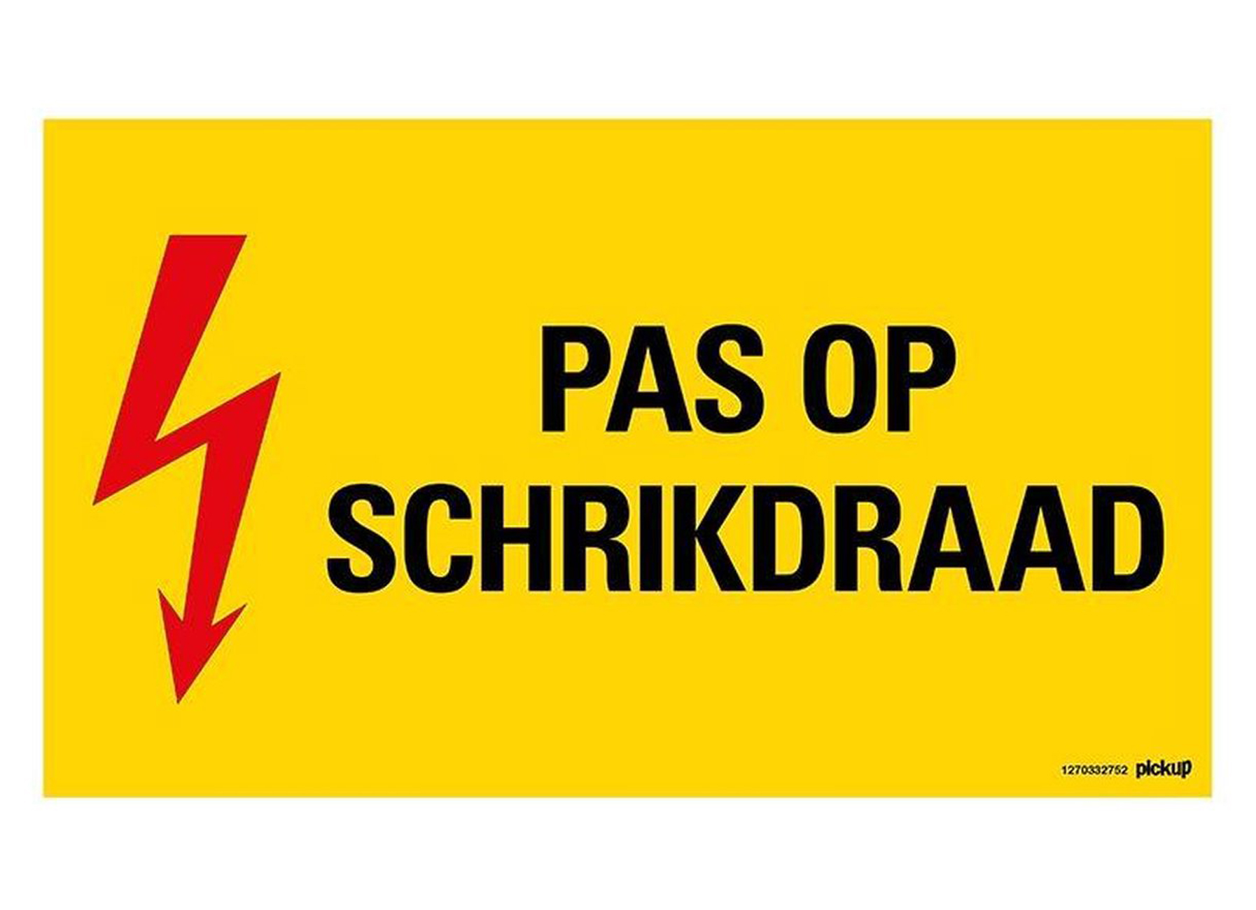 PANNEAU 33X20CM PAS OP SCHRIKDRAAD (NL)