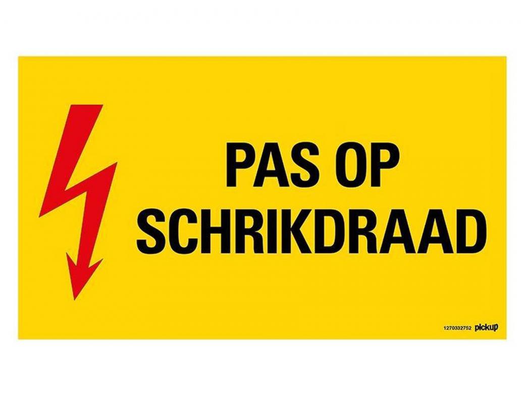 BORD 33X20CM PAS OP SCHRIKDRAAD (NL)