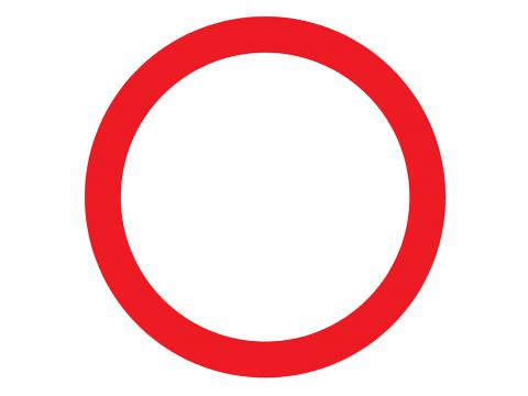 BORD ROND 30CM ALGEMEEN VERBODSBORD