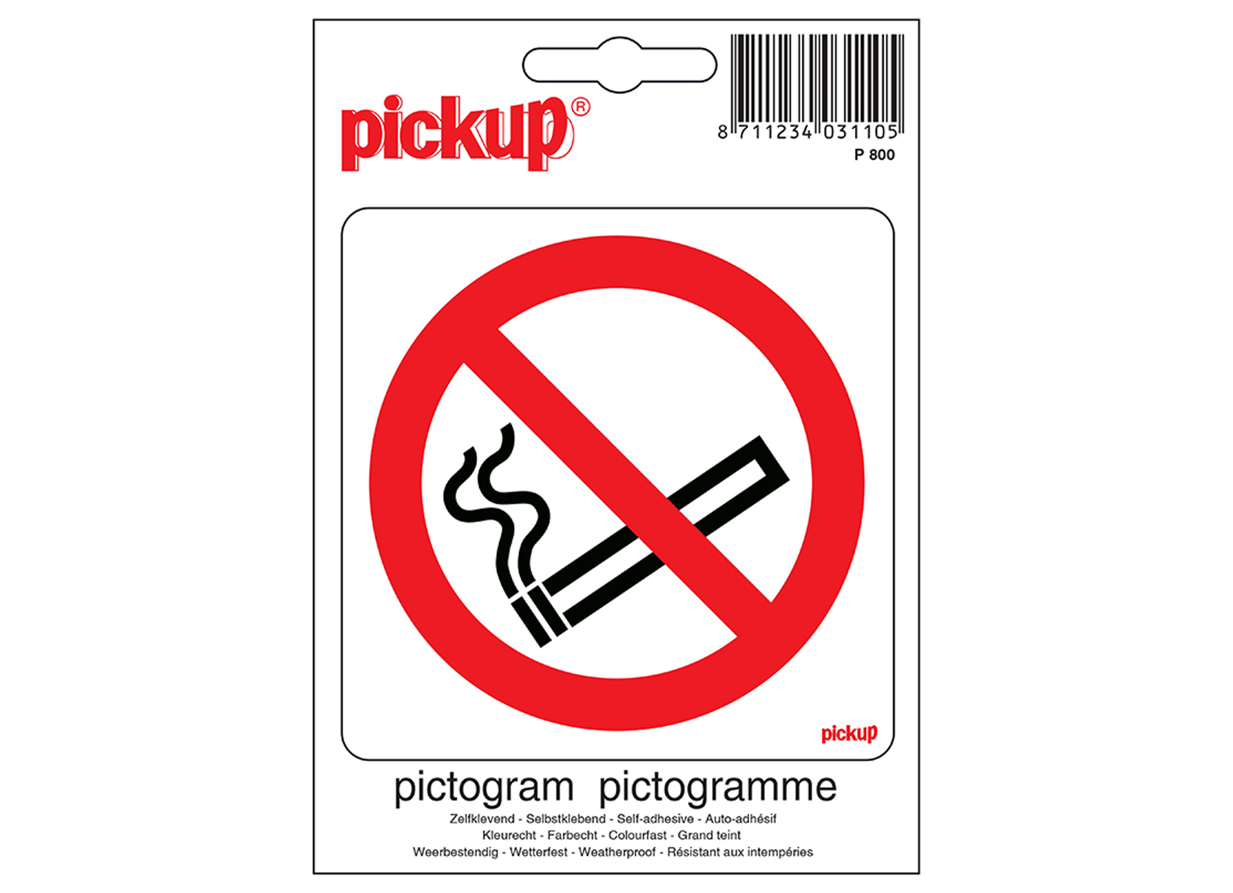 PICTOGRAM 10X10CM VERBODEN TE ROKEN