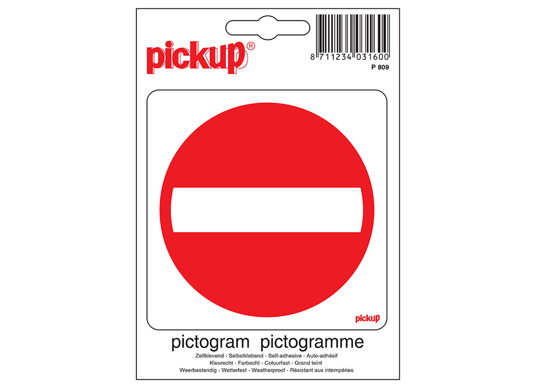 PICTOGRAM 10X10CM VERBODEN TOEGANG