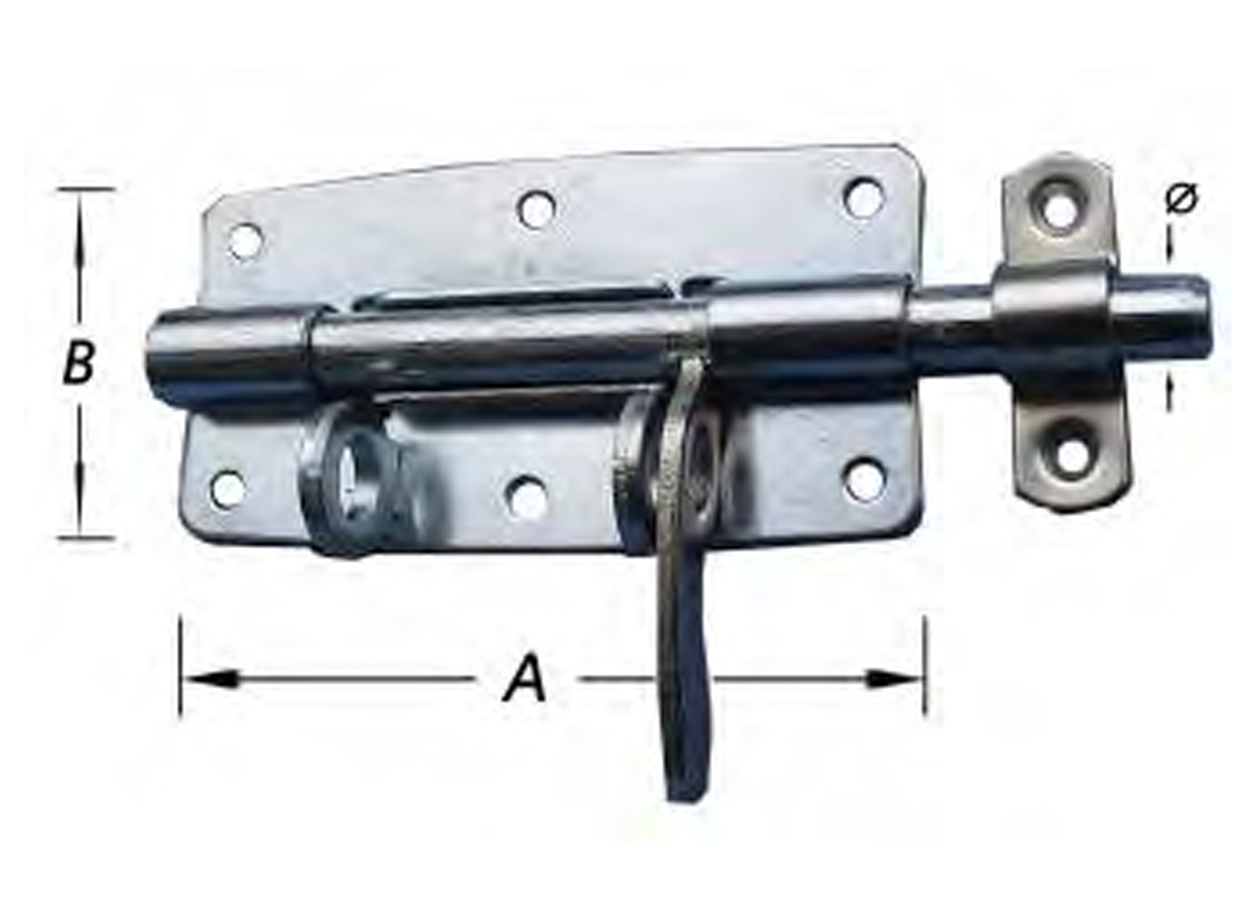 PLAATGRENDEL VOOR HANGSLOT 100 MM