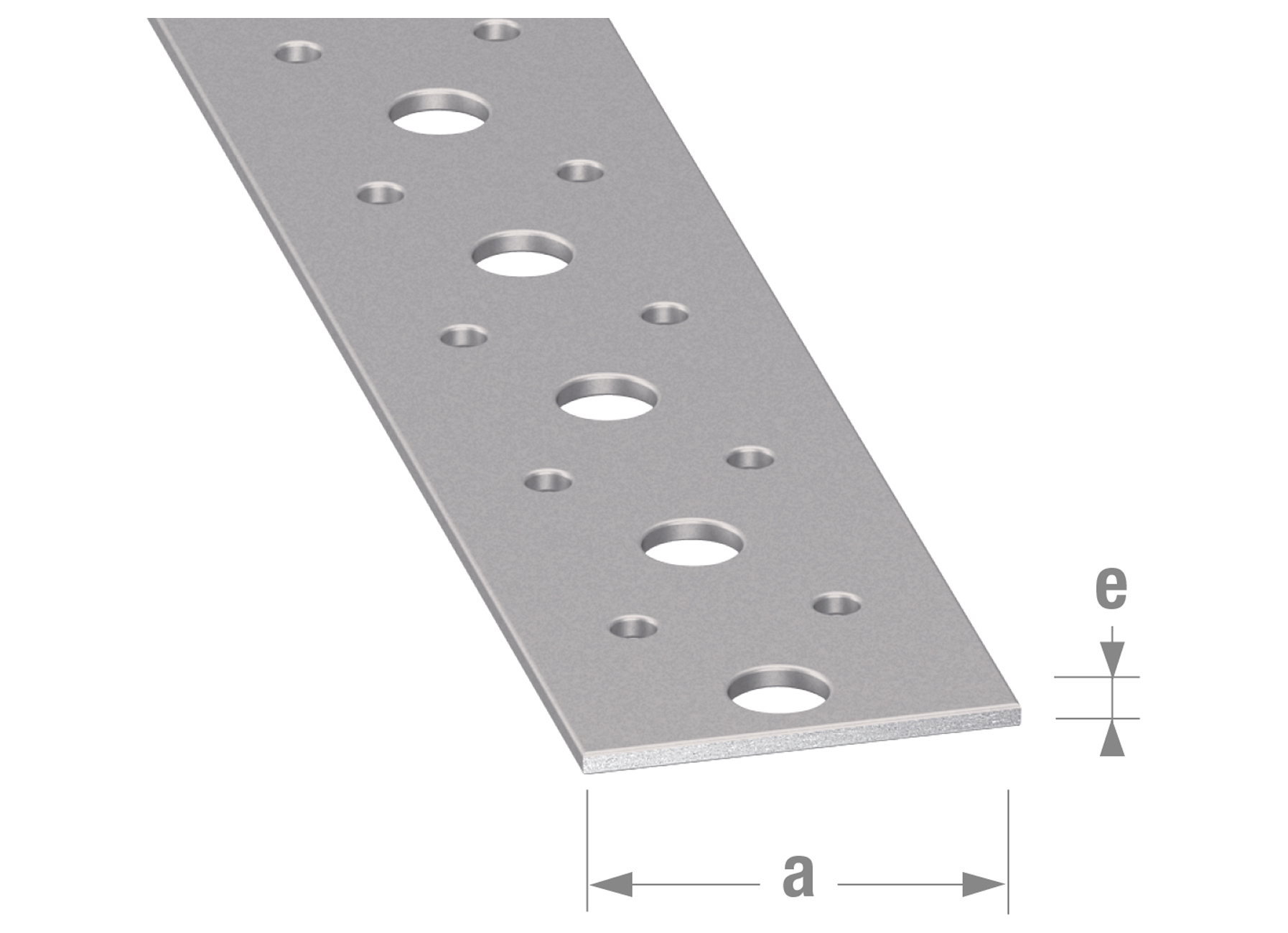 PLAT PROFIEL GEPERFOREERD GALVA 40X2MM 1M