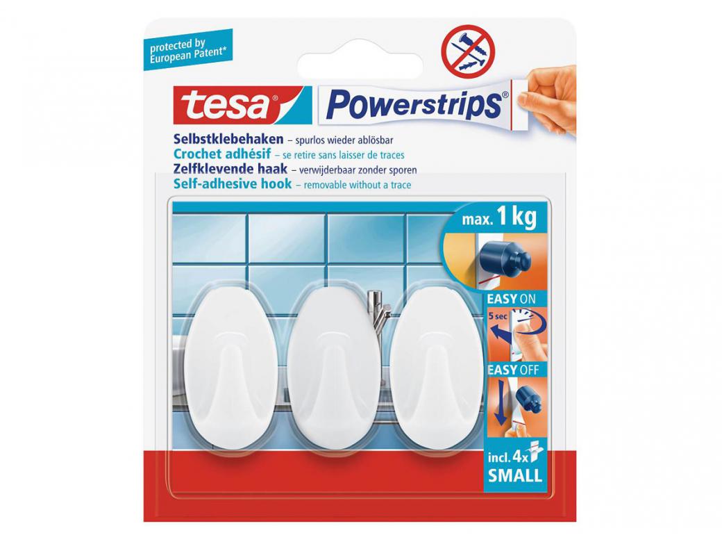 TESA POWERSTRIPS HAKEN OVAAL SMALL