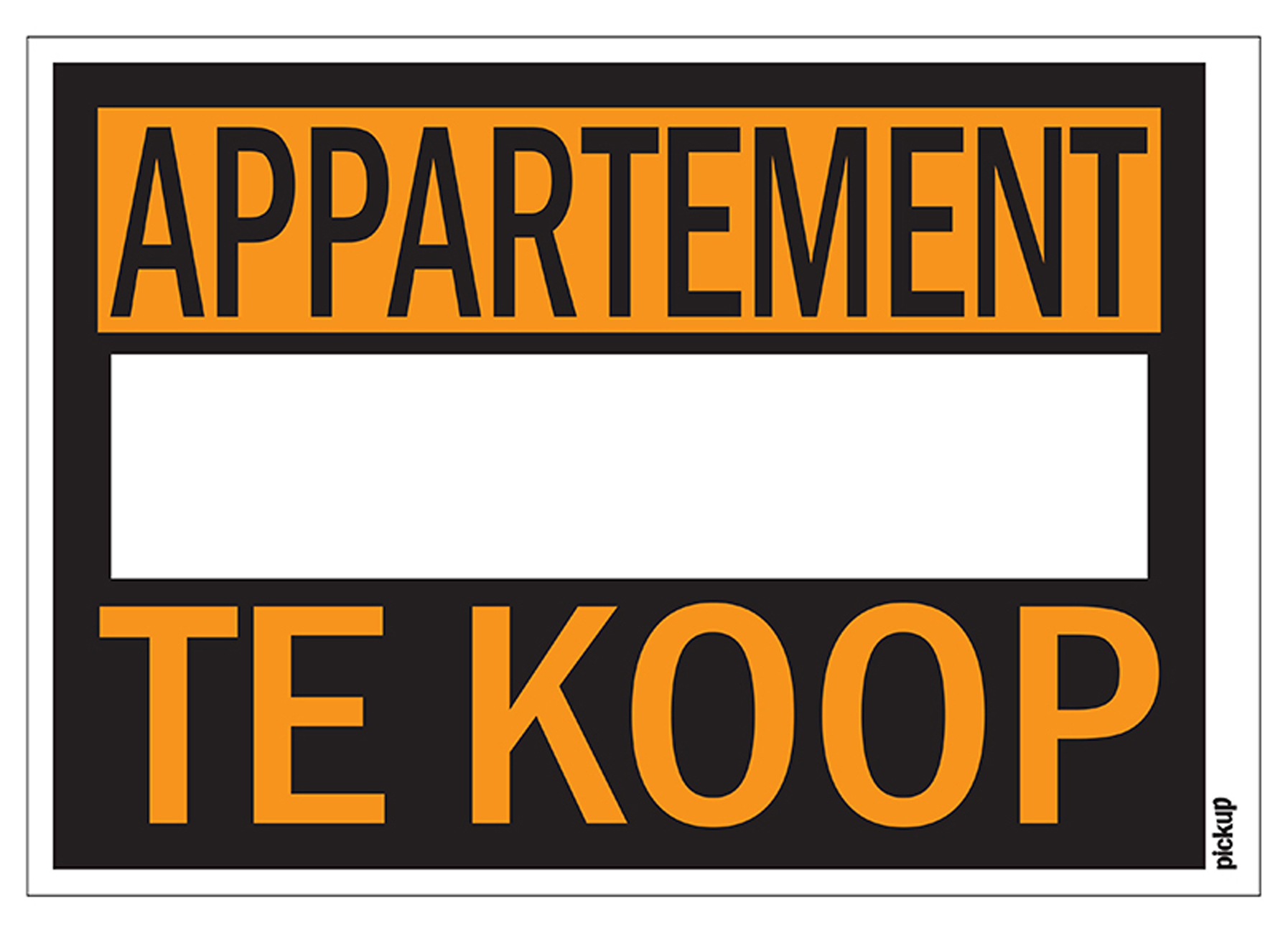 AFFICHE APPARTEMENT TE KOOP 25X35CM