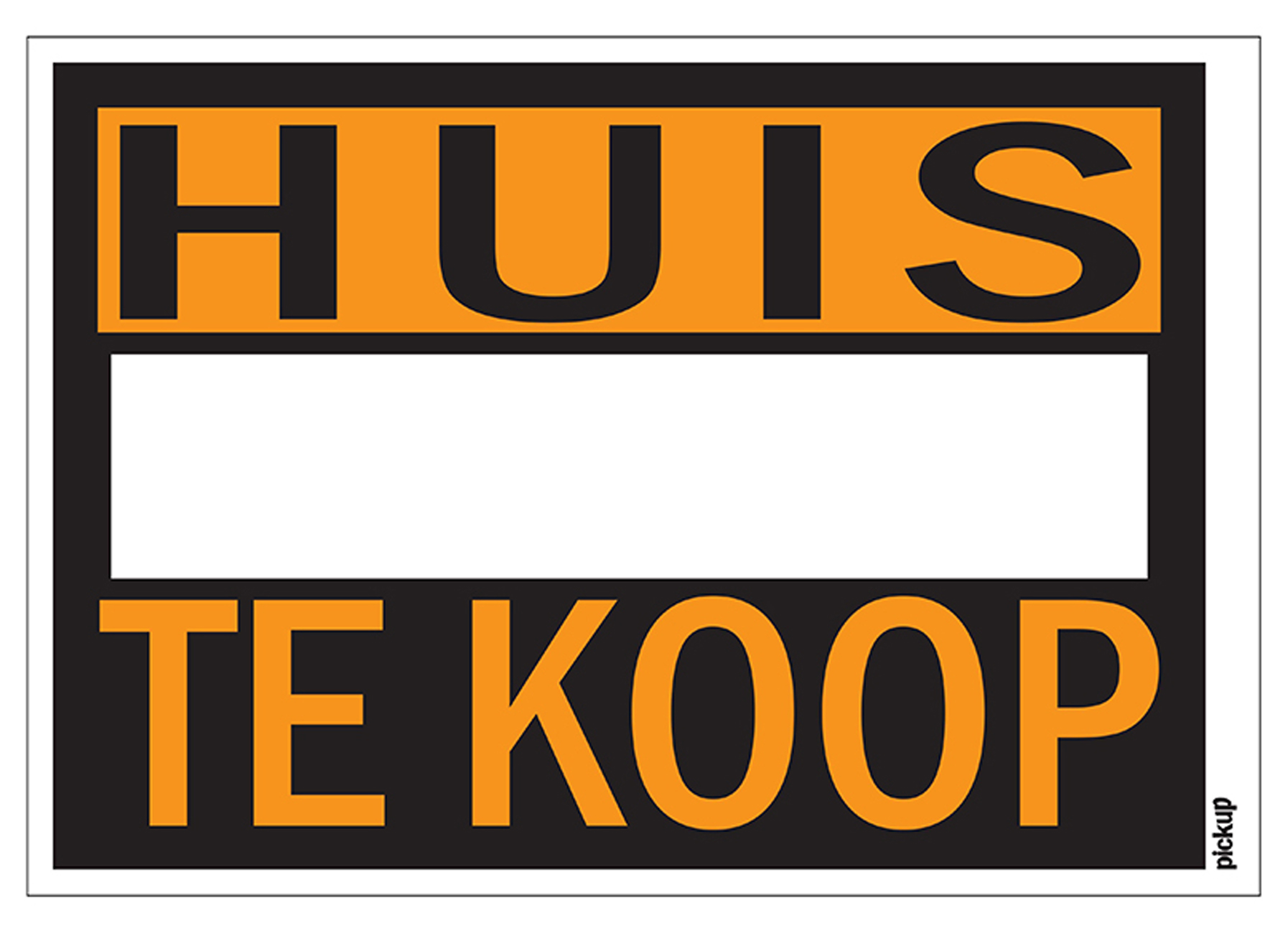 AFFICHE HUIS TE KOOP 25X35CM