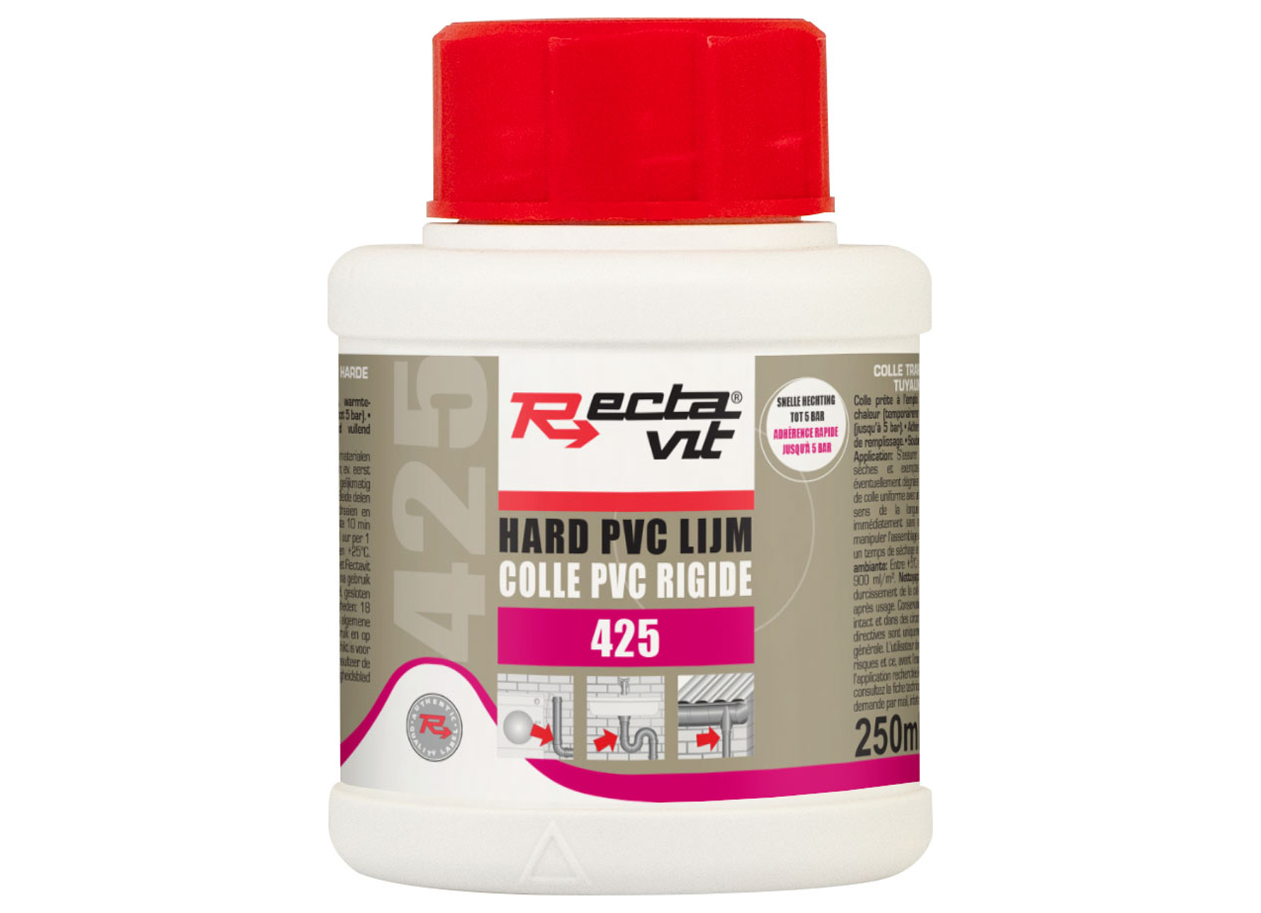 RECTAVIT 425 HARDE PVC LIJM 250ML